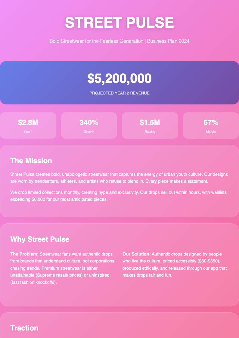 Gradient bold clothing business plan