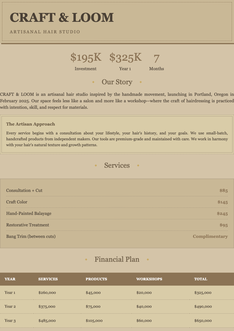 Paper texture salon business plan