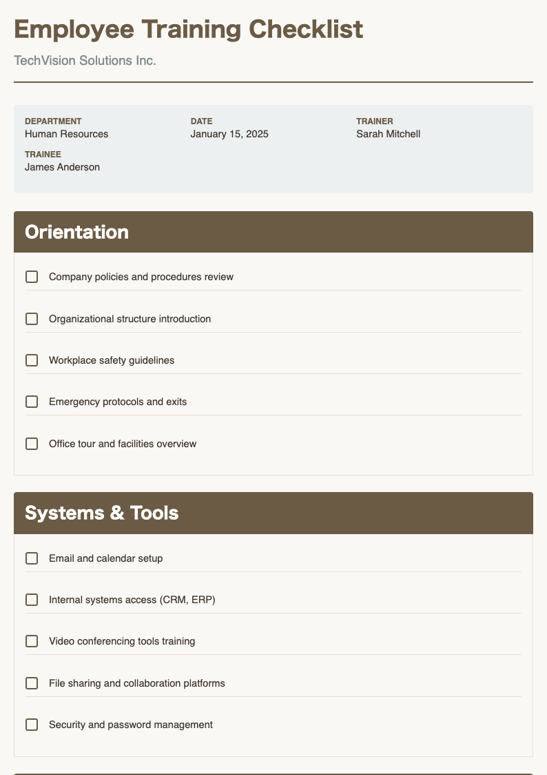 Japandi Minimalist Training Checklist