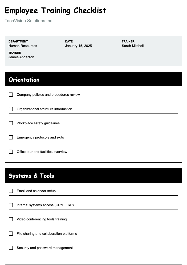 Memphis Design Revival Training Checklist
