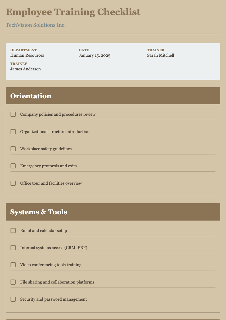 Paper Texture Training Checklist