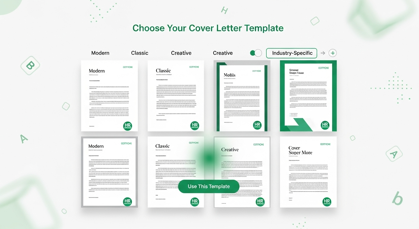 Choose AI cover letter formatting templates