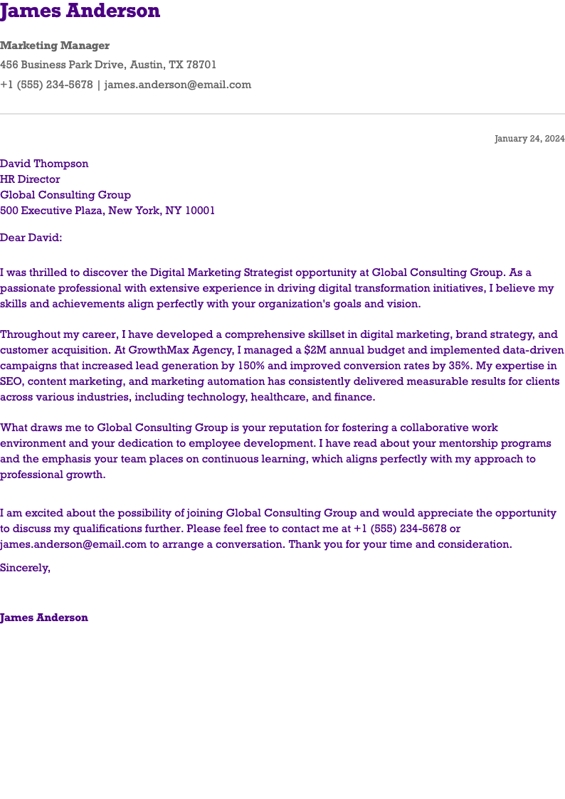 Bold Indigo Bold Serif Job Cover Letter