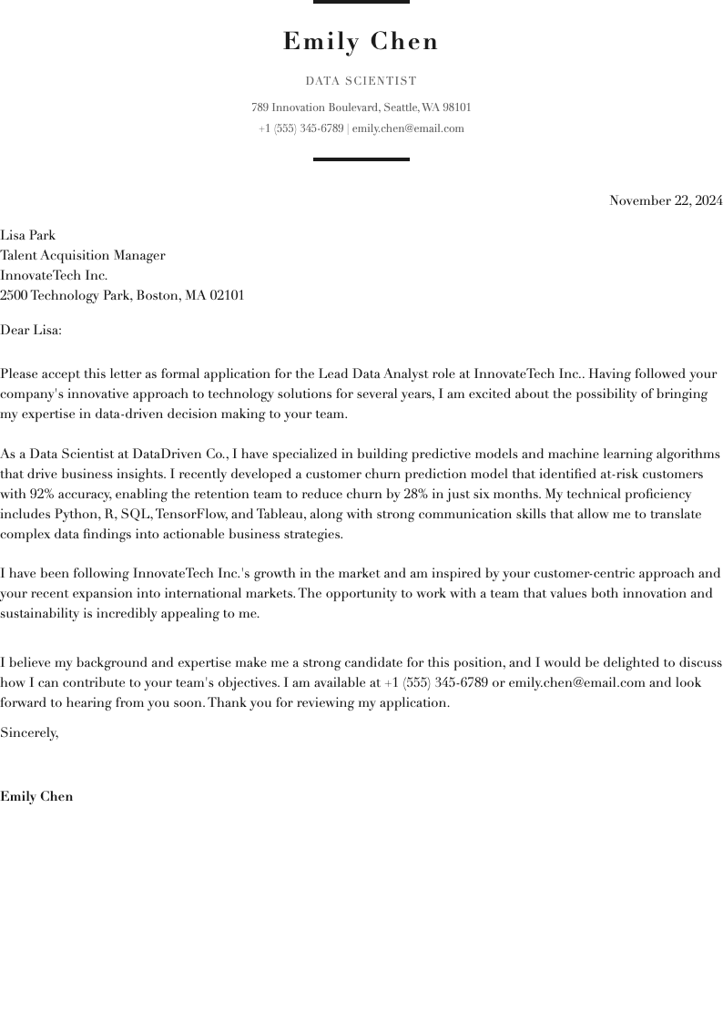 Executive Level Executive Luxury Job Cover Letter