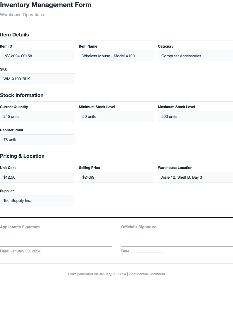 Modern grid forms document
