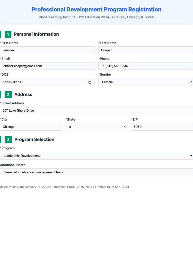 Clean functional registration form