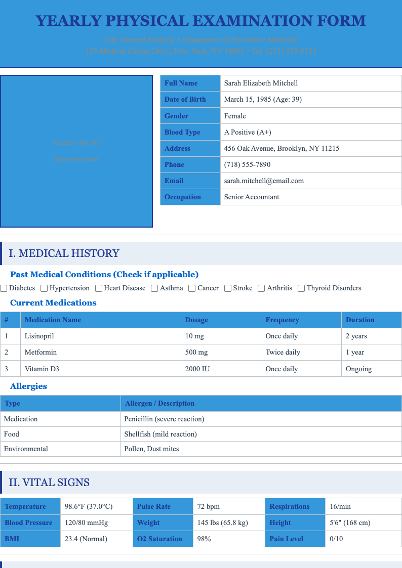 Bold contemporary yearly physical form