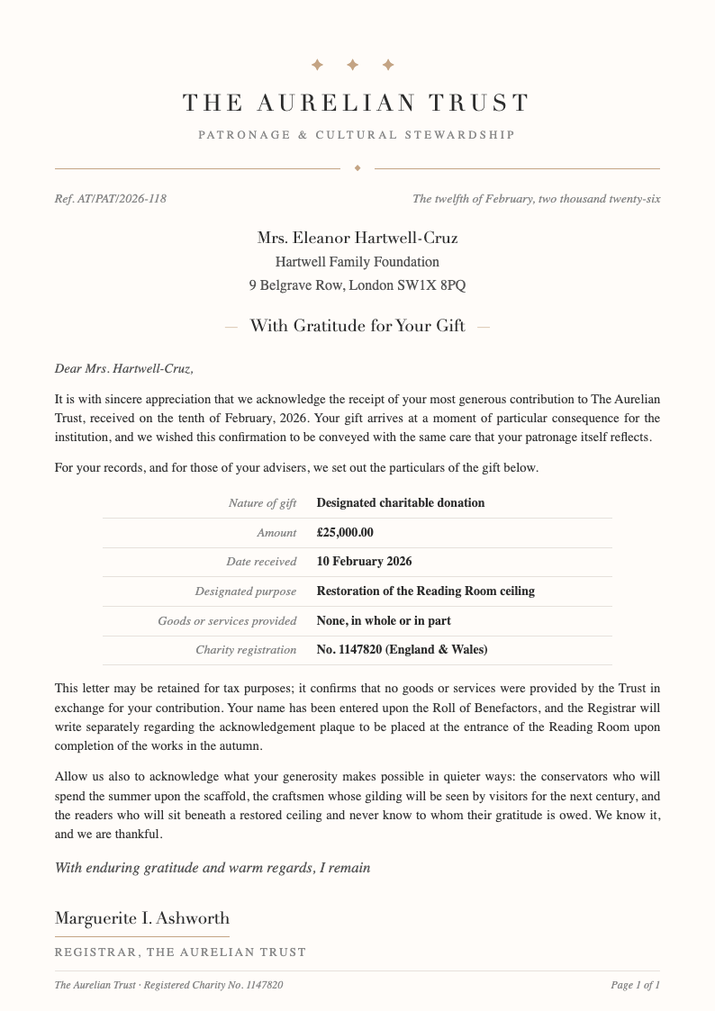 AI Formatter - Free Acknowledgement Letter Templates