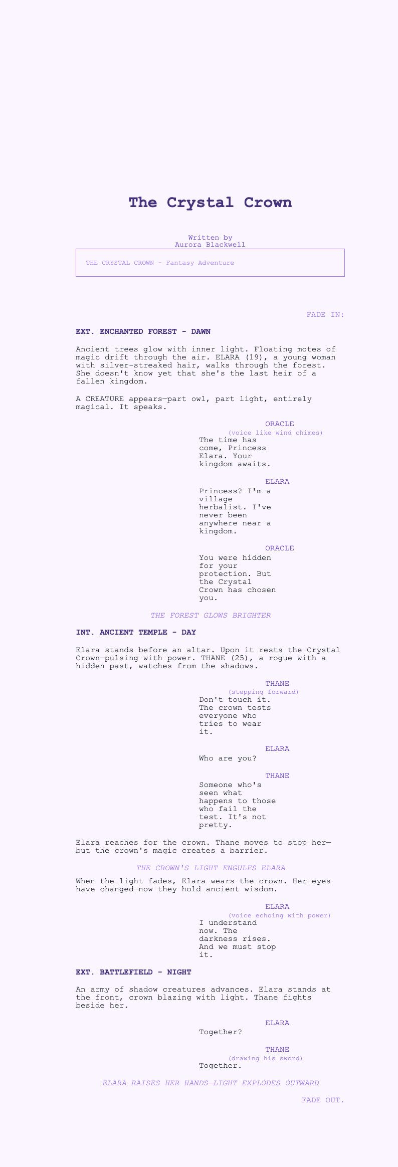 AI Formatter - Free Google Docs Screenplay Templates