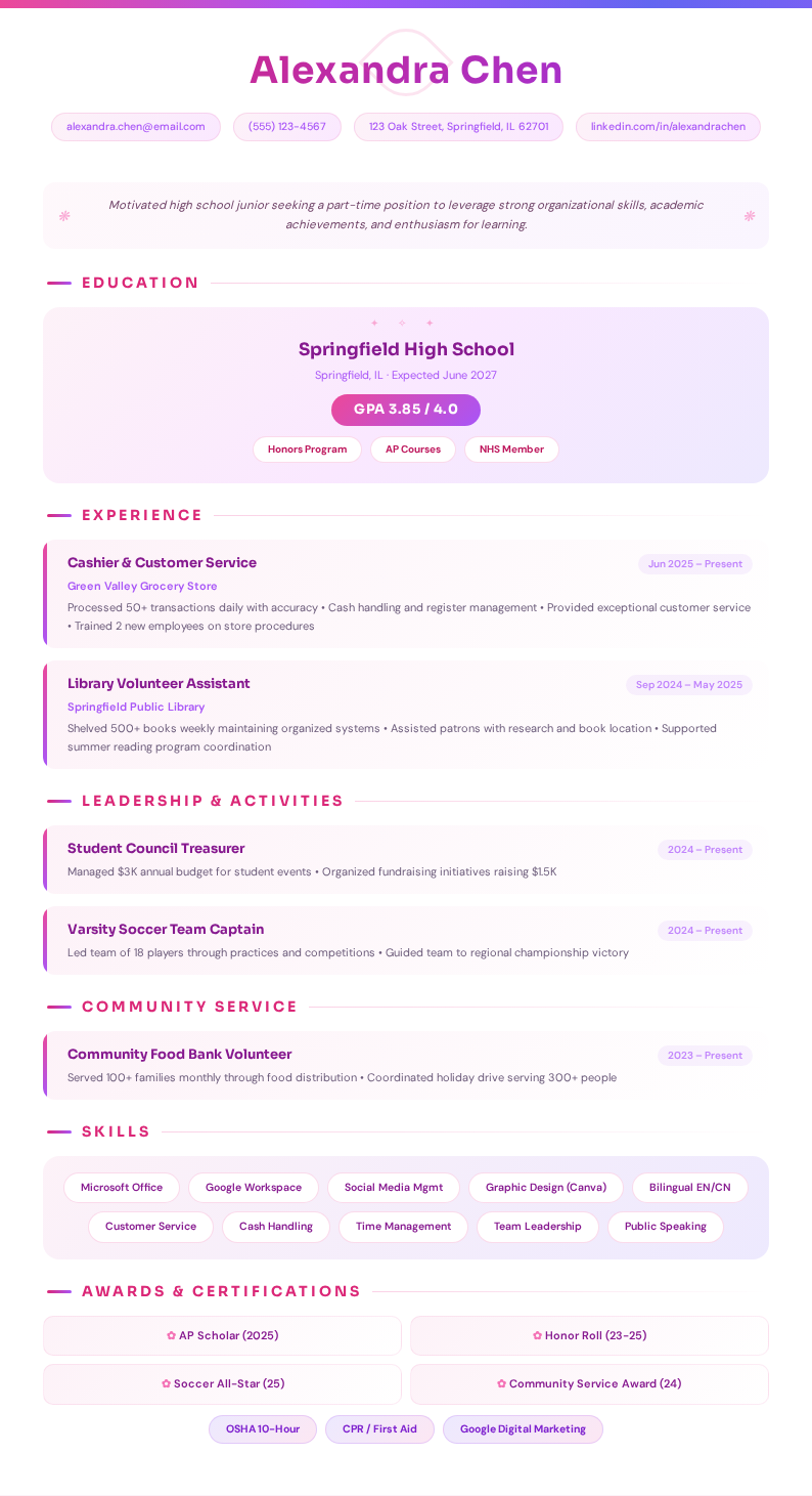 arts-creative-expressive-high-school-resume