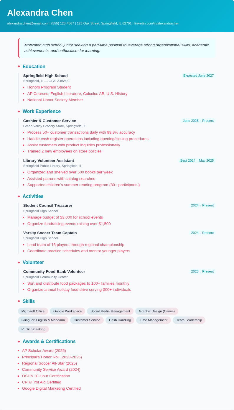 creative-colorful-high-school-resume