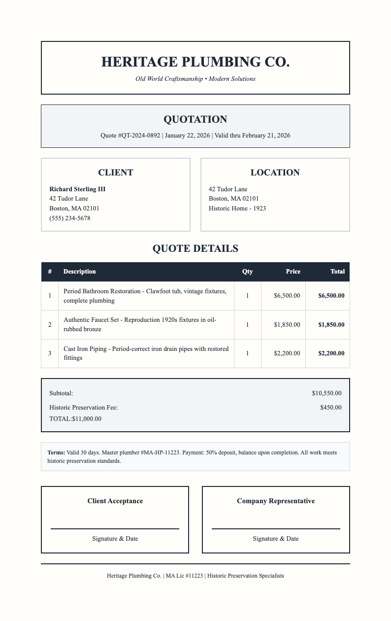 AI Formatter - Free Plumbing Quote Generator