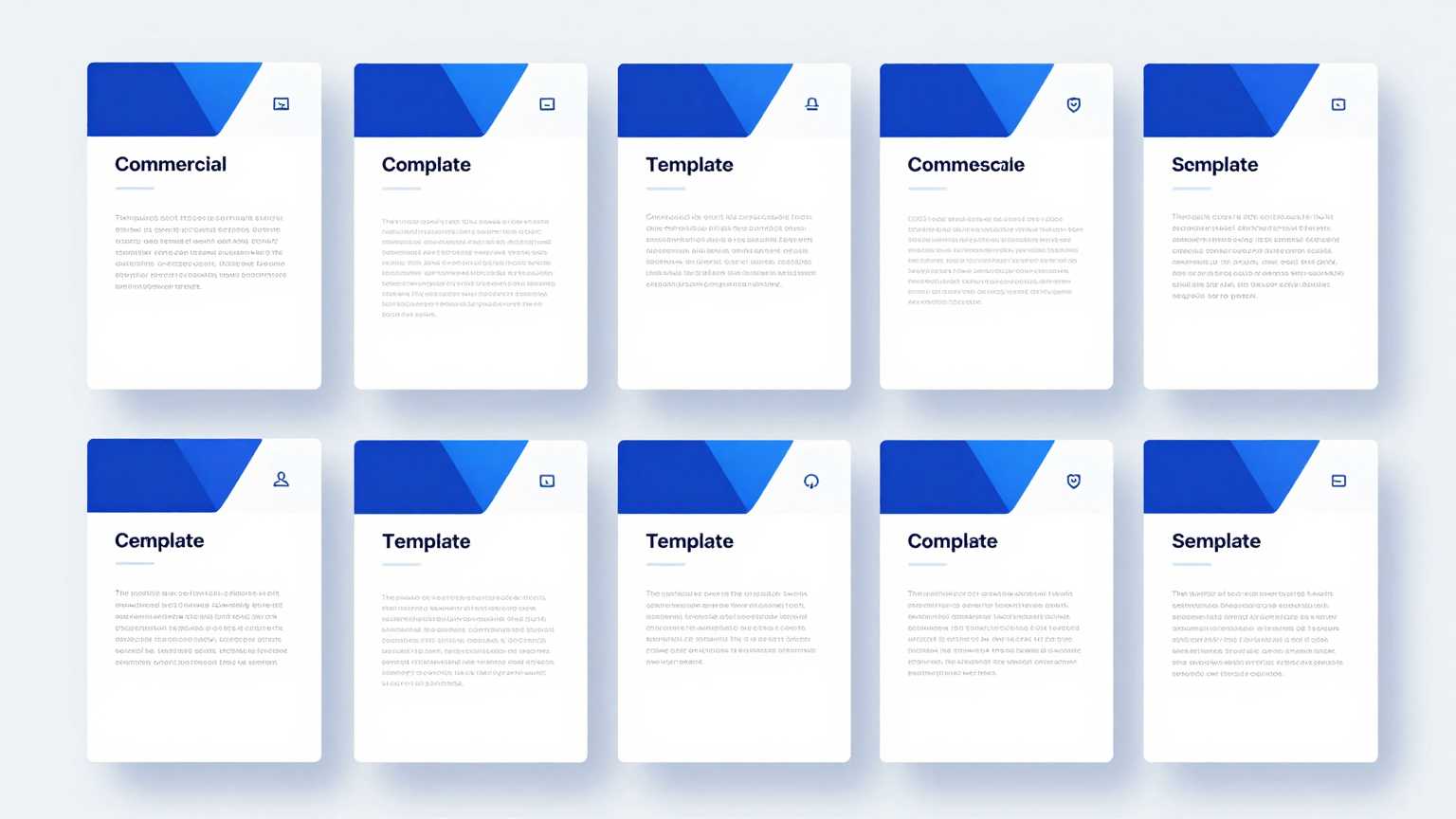 Professional commercial script templates displayed on screen
