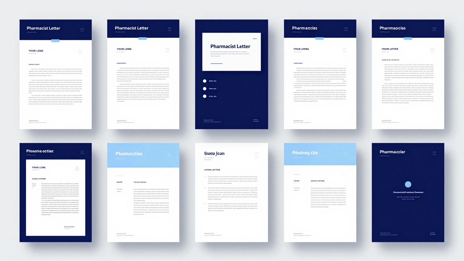 Screenshot of an editable Pharmacist Letter template being customized in a web browser