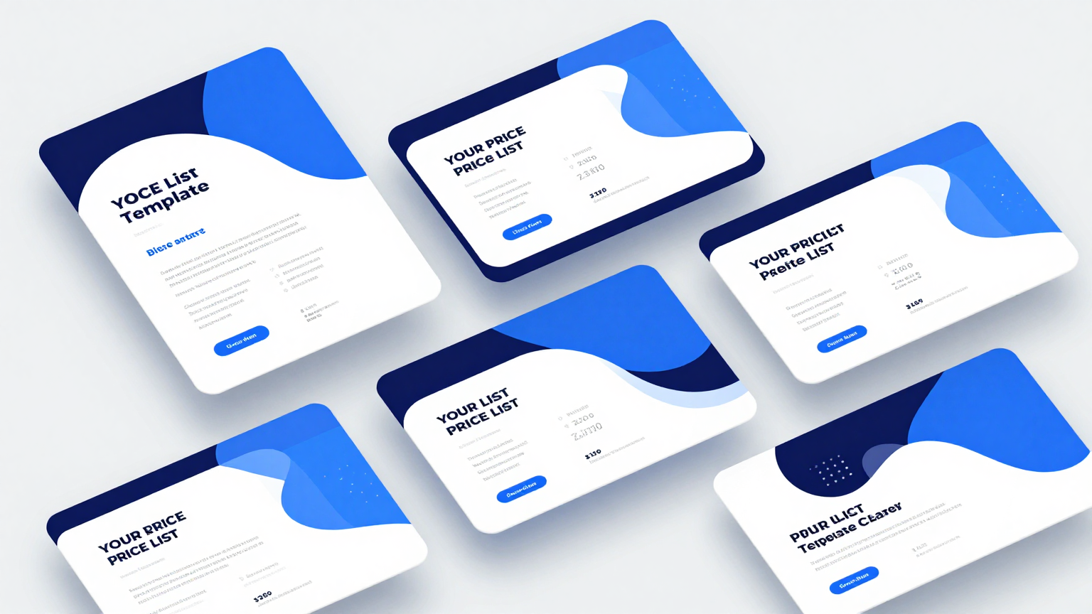 Professional Price List template example