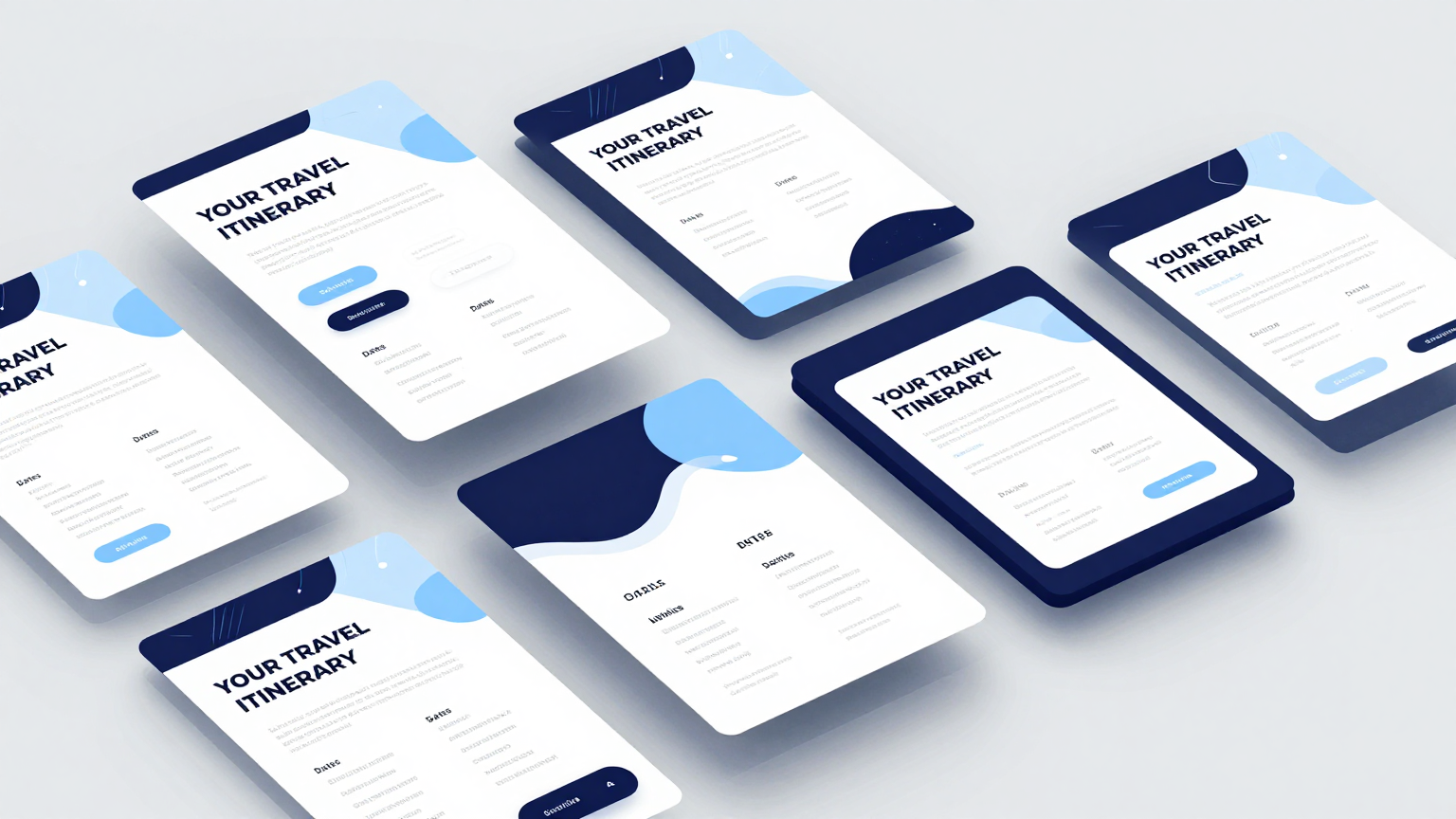 Person editing a colorful travel itinerary on a laptop using an online template editor