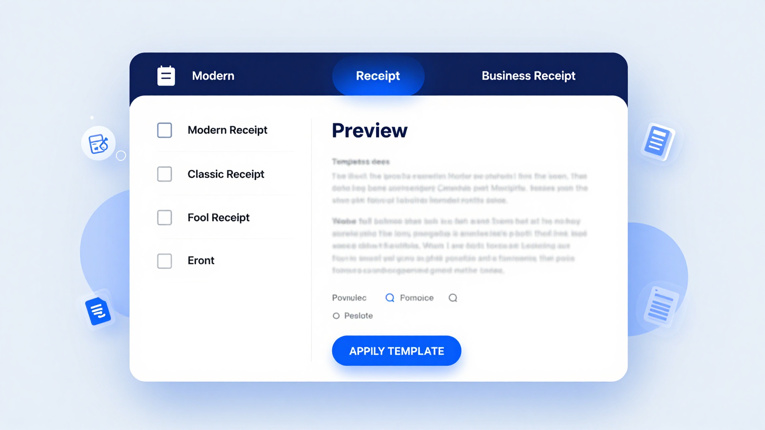 Template Selection Feature