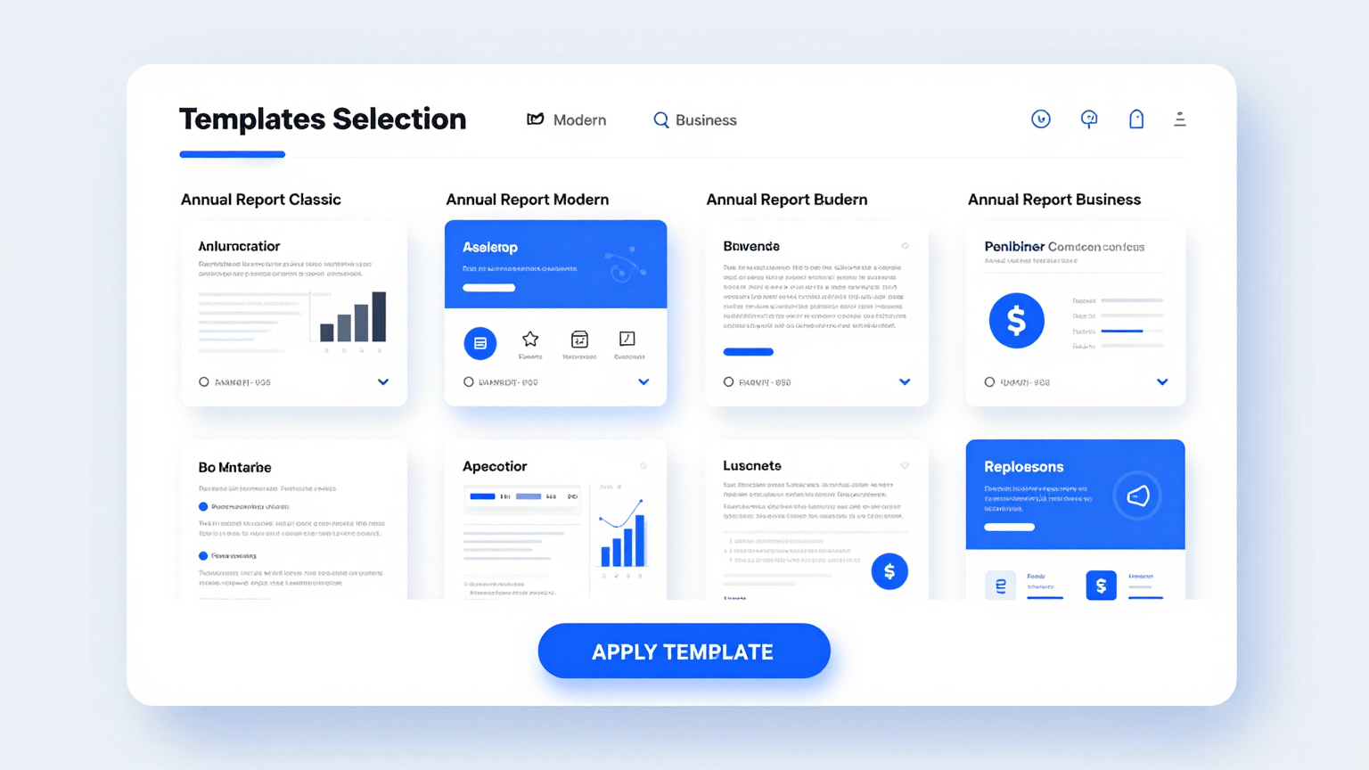 Template Selection Feature