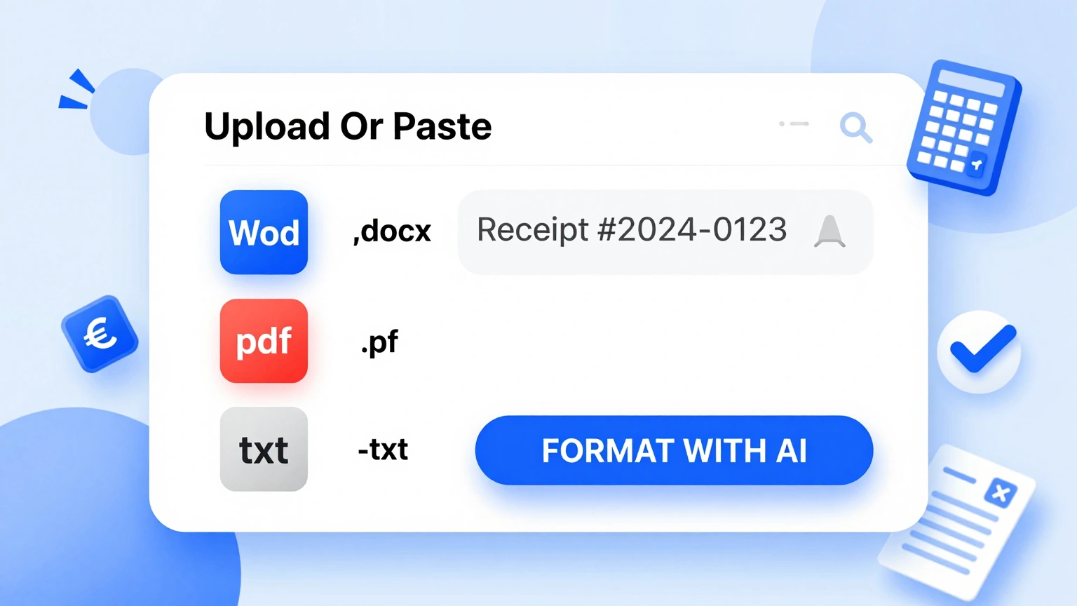 Import transactions into the editor
