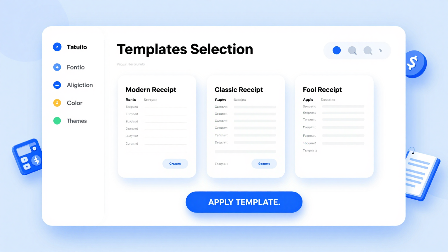 Template Selection Feature