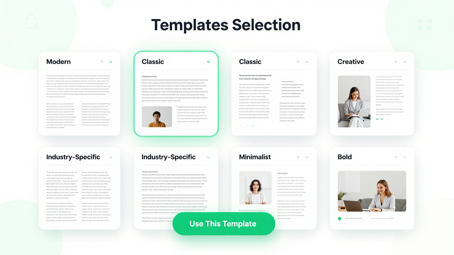 Template Selection Feature