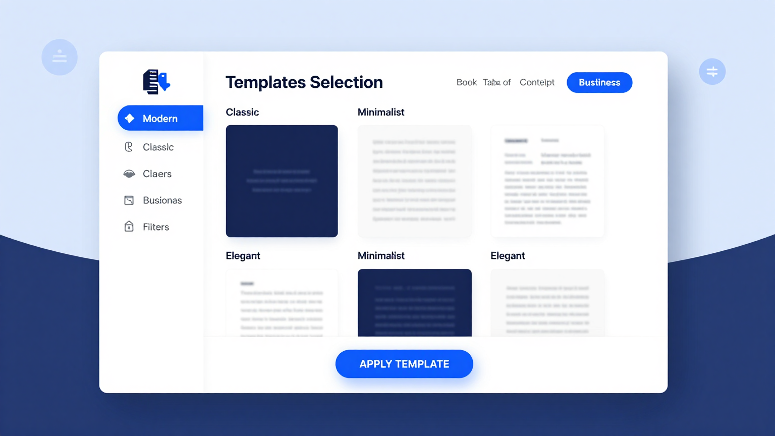 Template Selection Feature