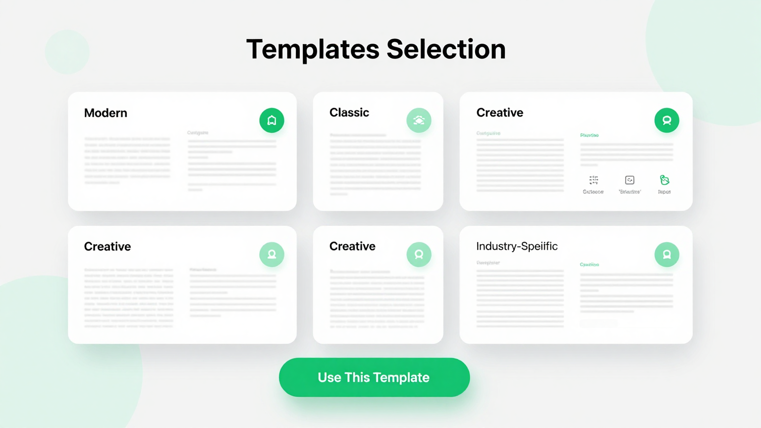 Template Selection Feature