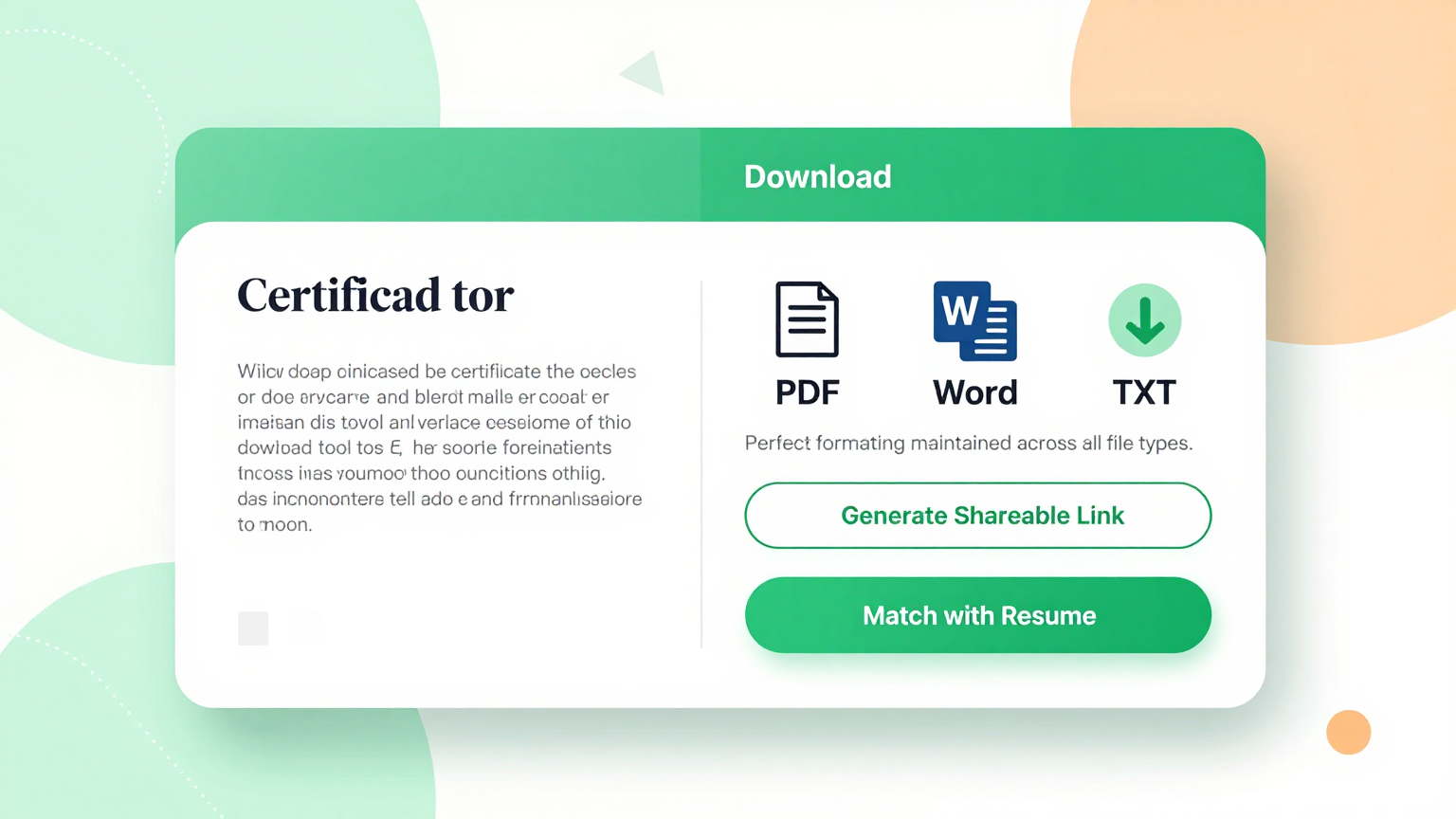 Download & Share Feature Screenshot