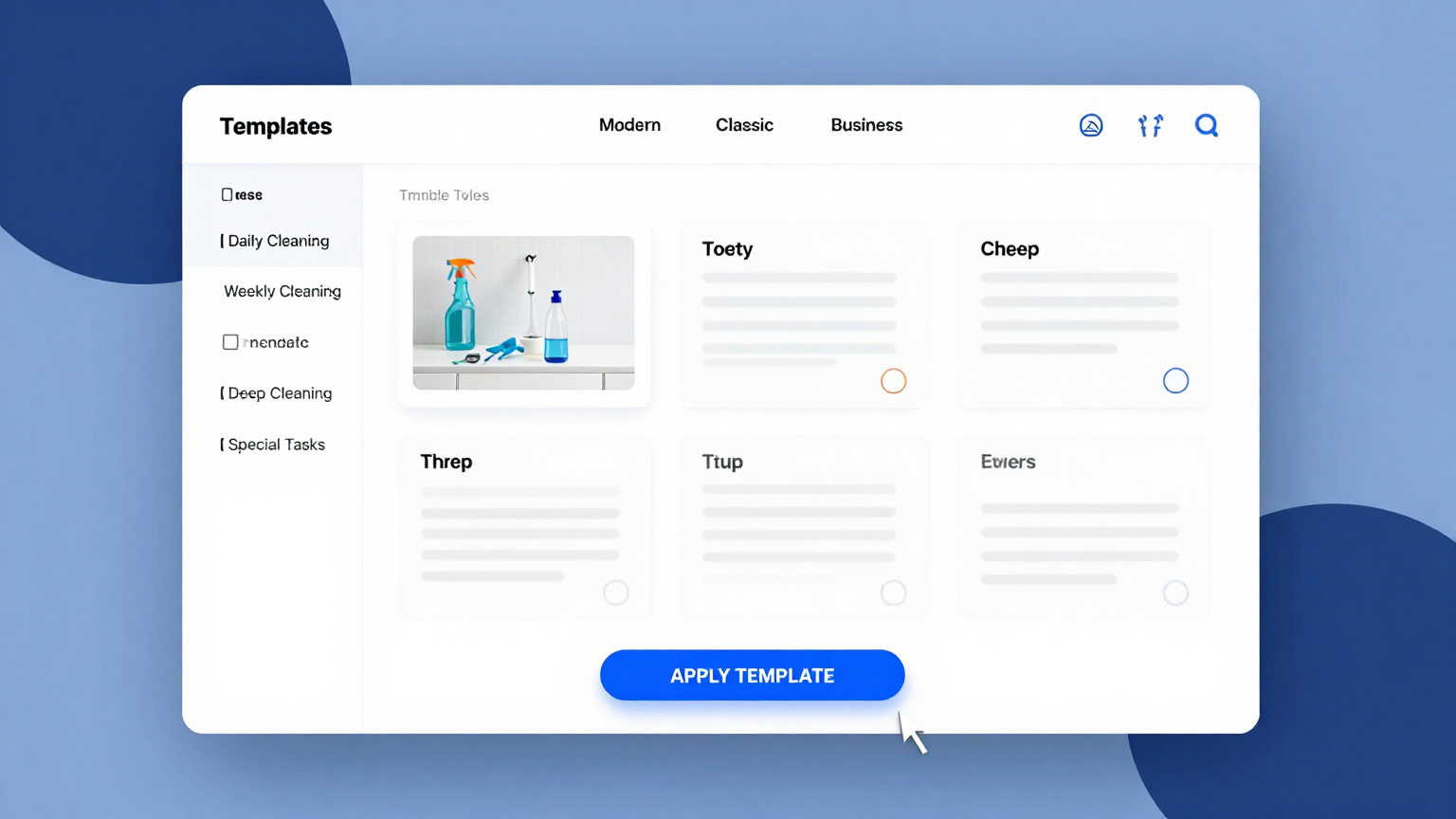 Template Selection Feature