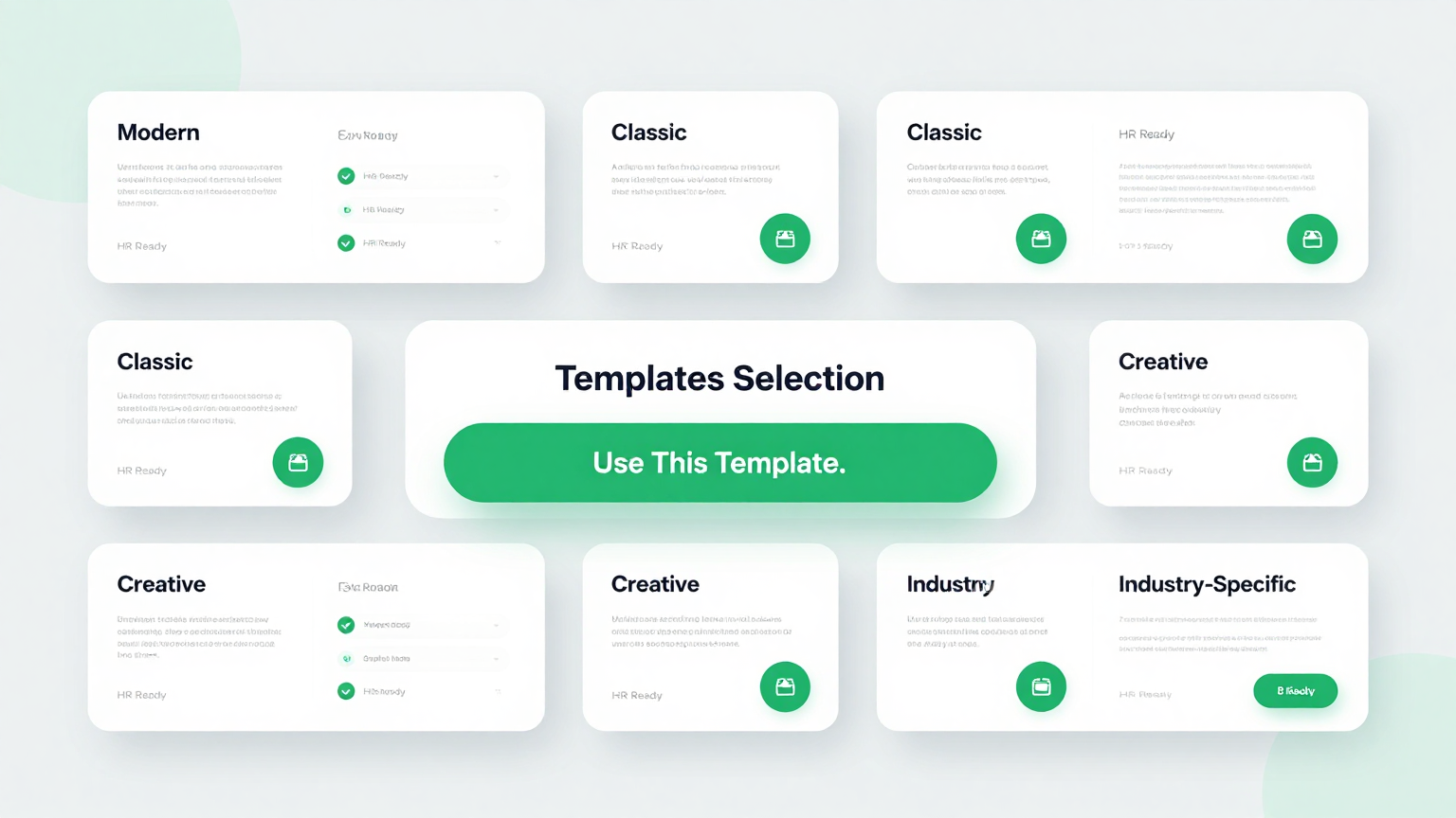 Template Selection Feature