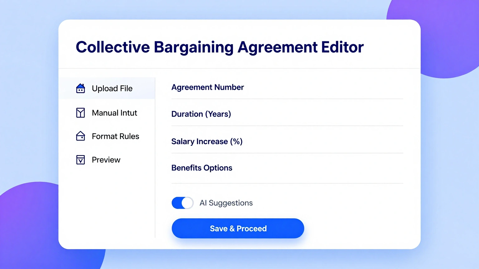 Editing wage and grievance clauses online