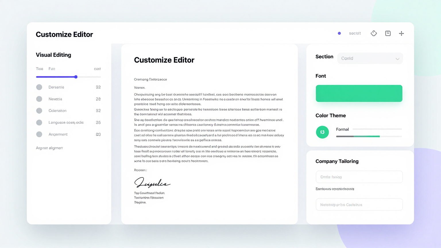 Online Editor Feature