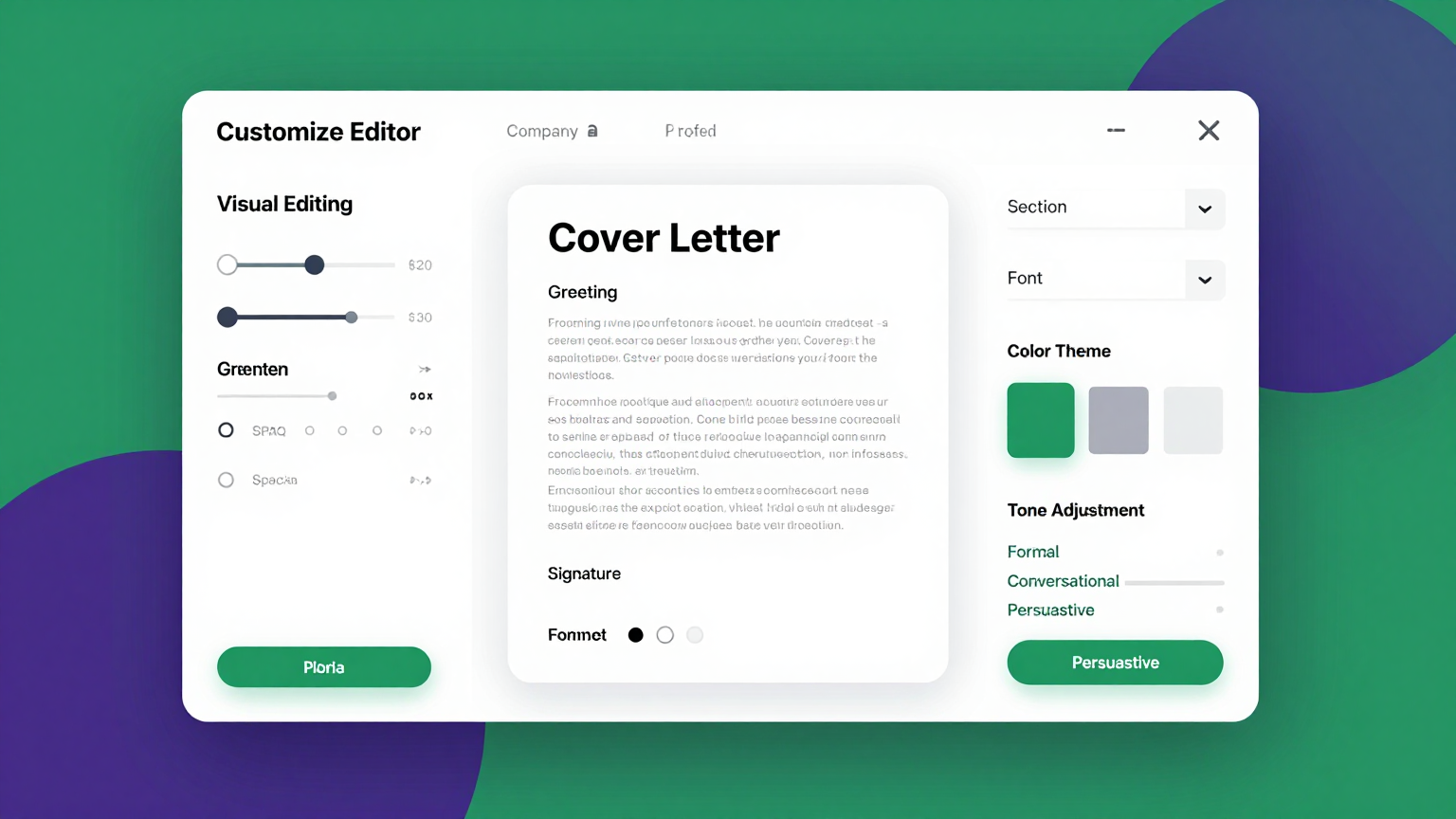 Online Editor Feature