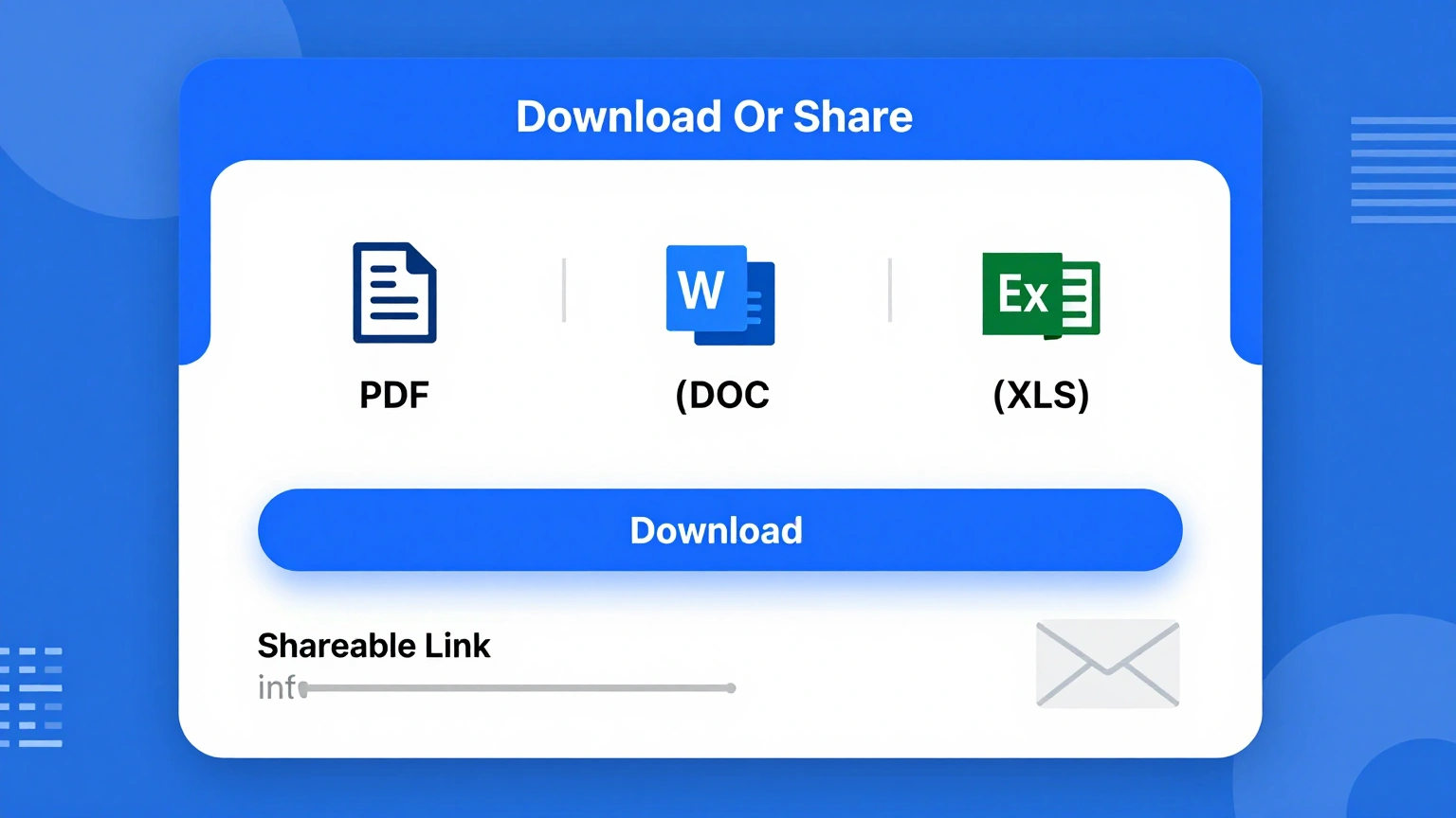 Downloading a finished proposal document
