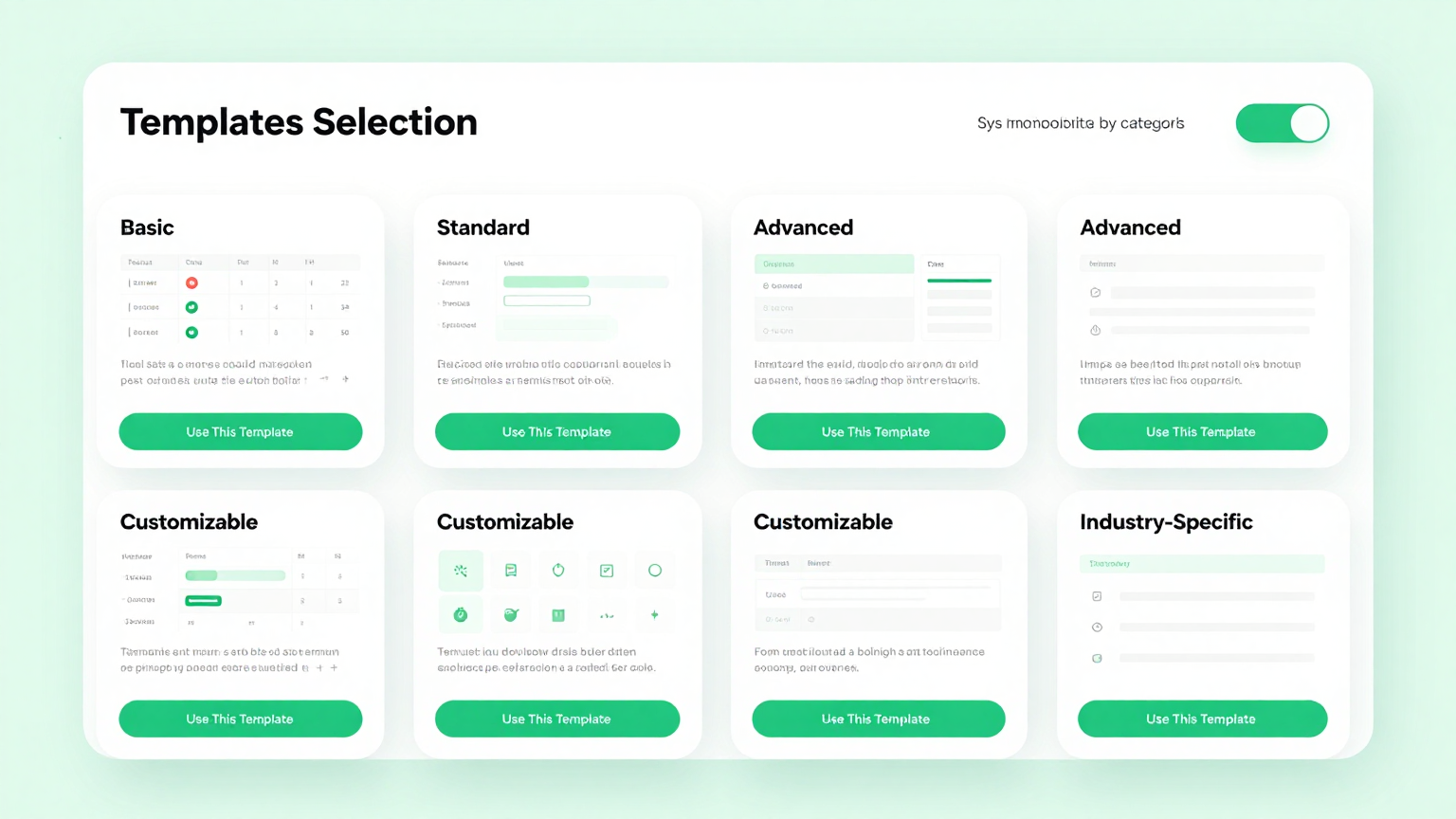 Template Selection Feature