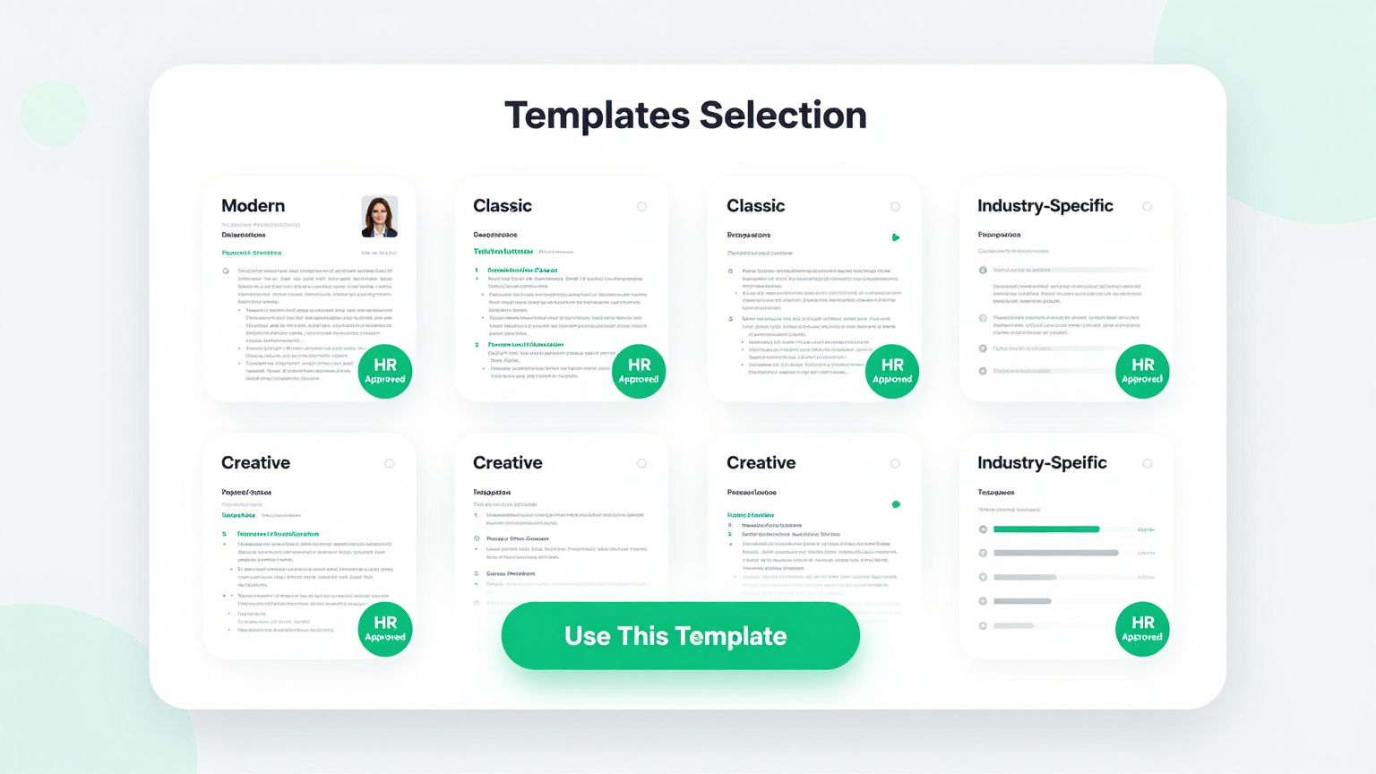 Template Selection Feature