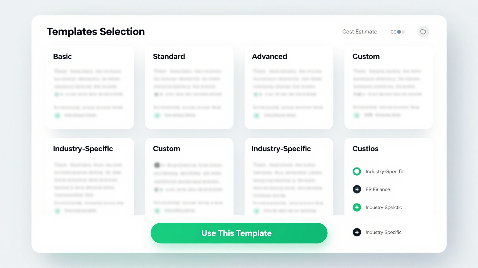 Template Selection Feature
