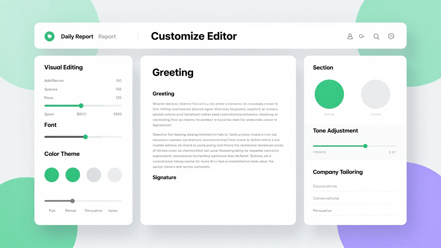 Online Editor Feature