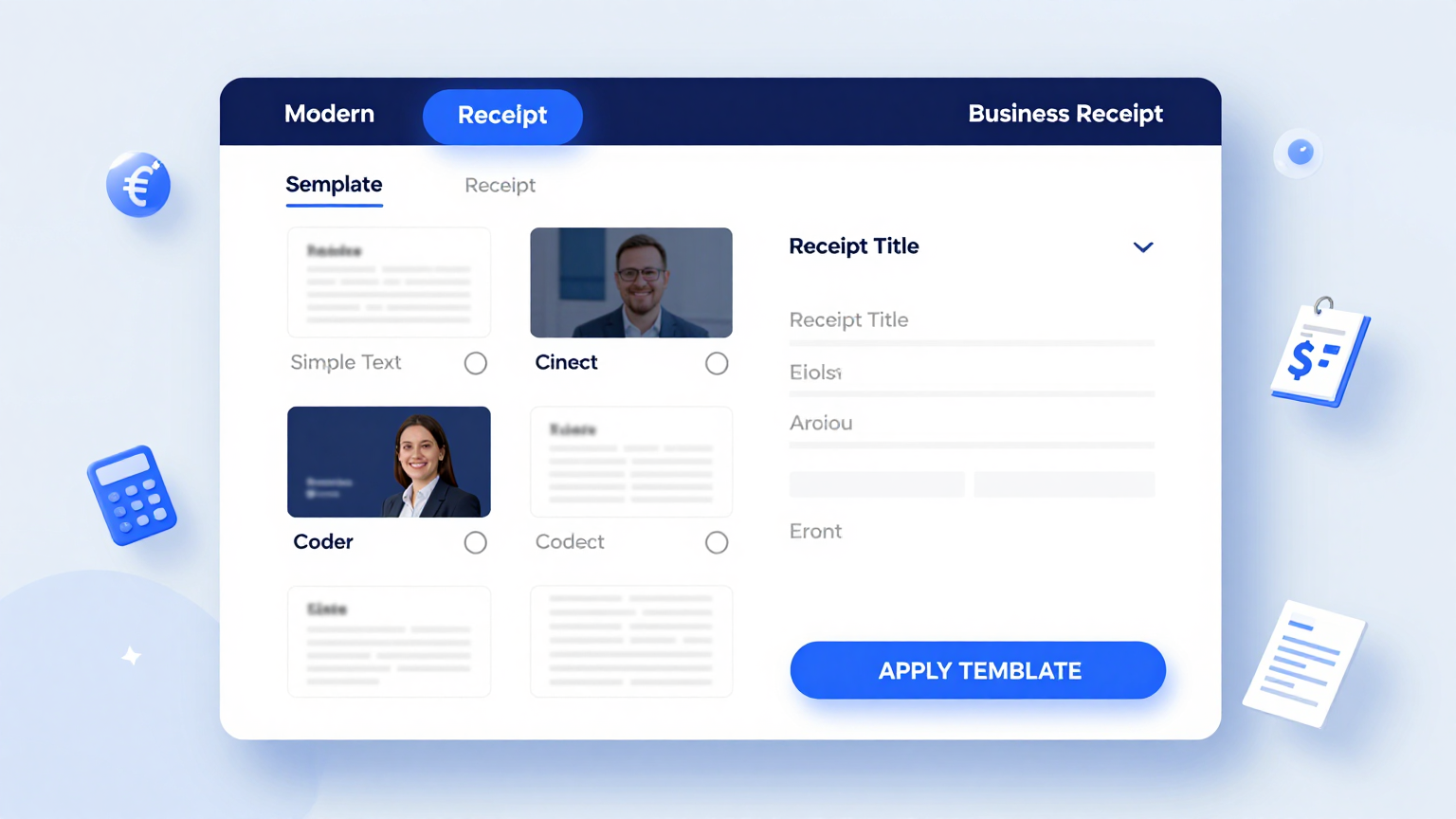 Template Selection Feature