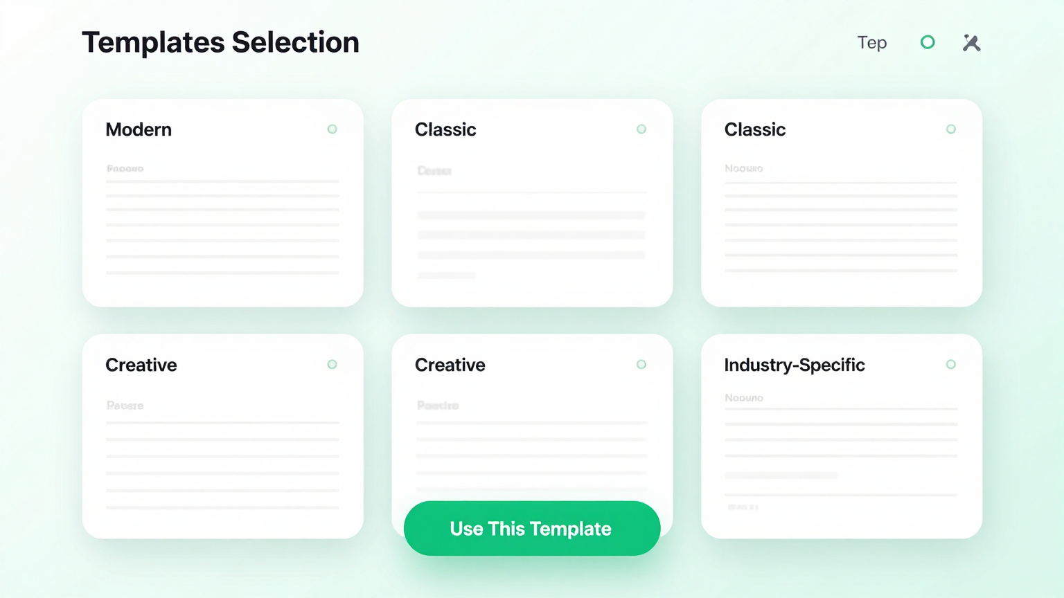 Template Selection Feature