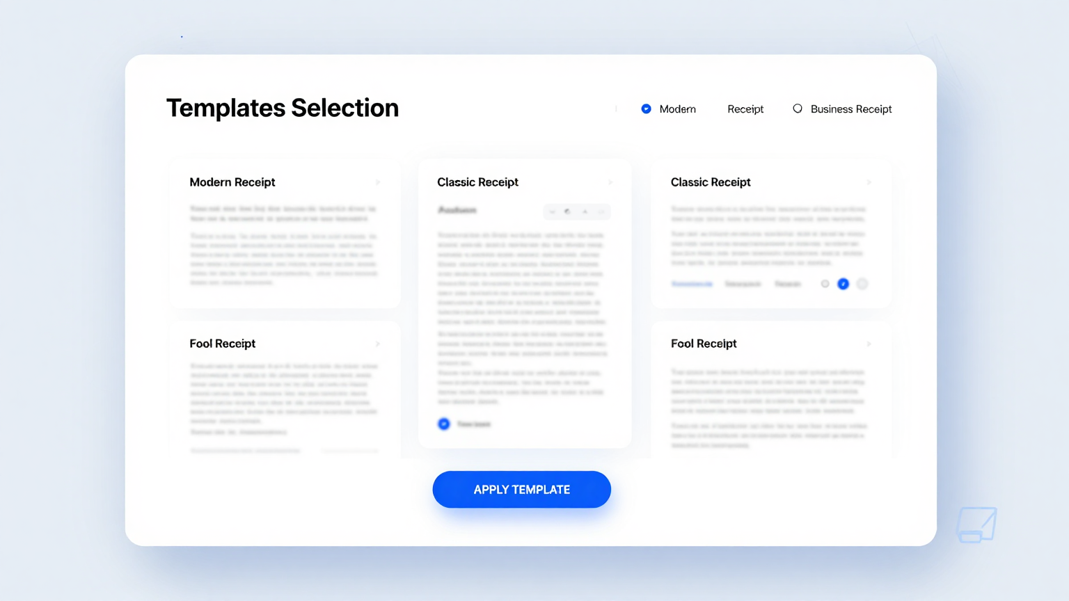 Template Selection Feature