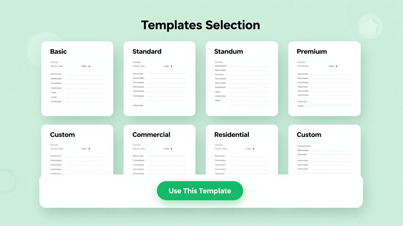 Template gallery for free plumbing estimate templates
