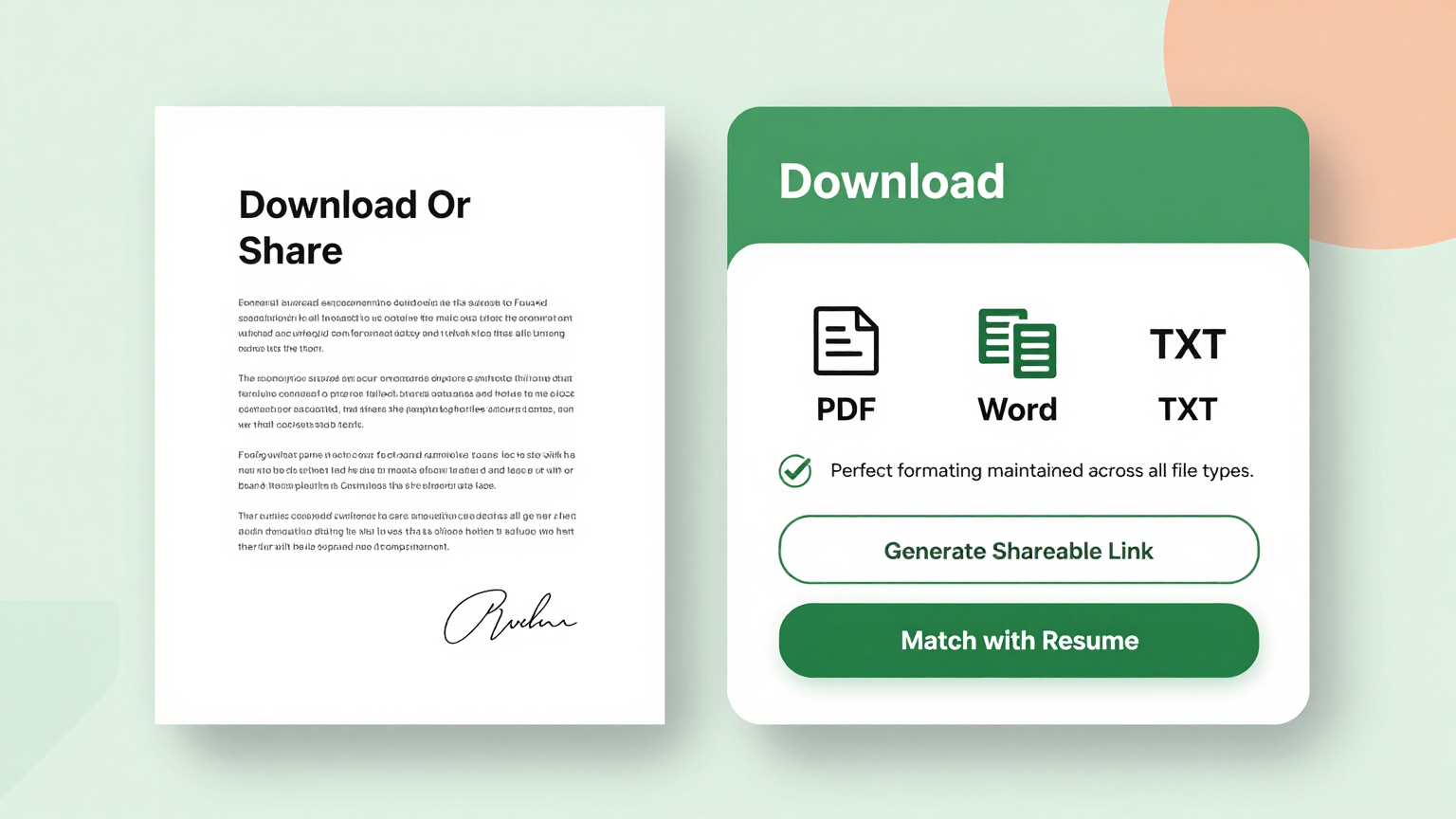 Download & Share Feature Screenshot
