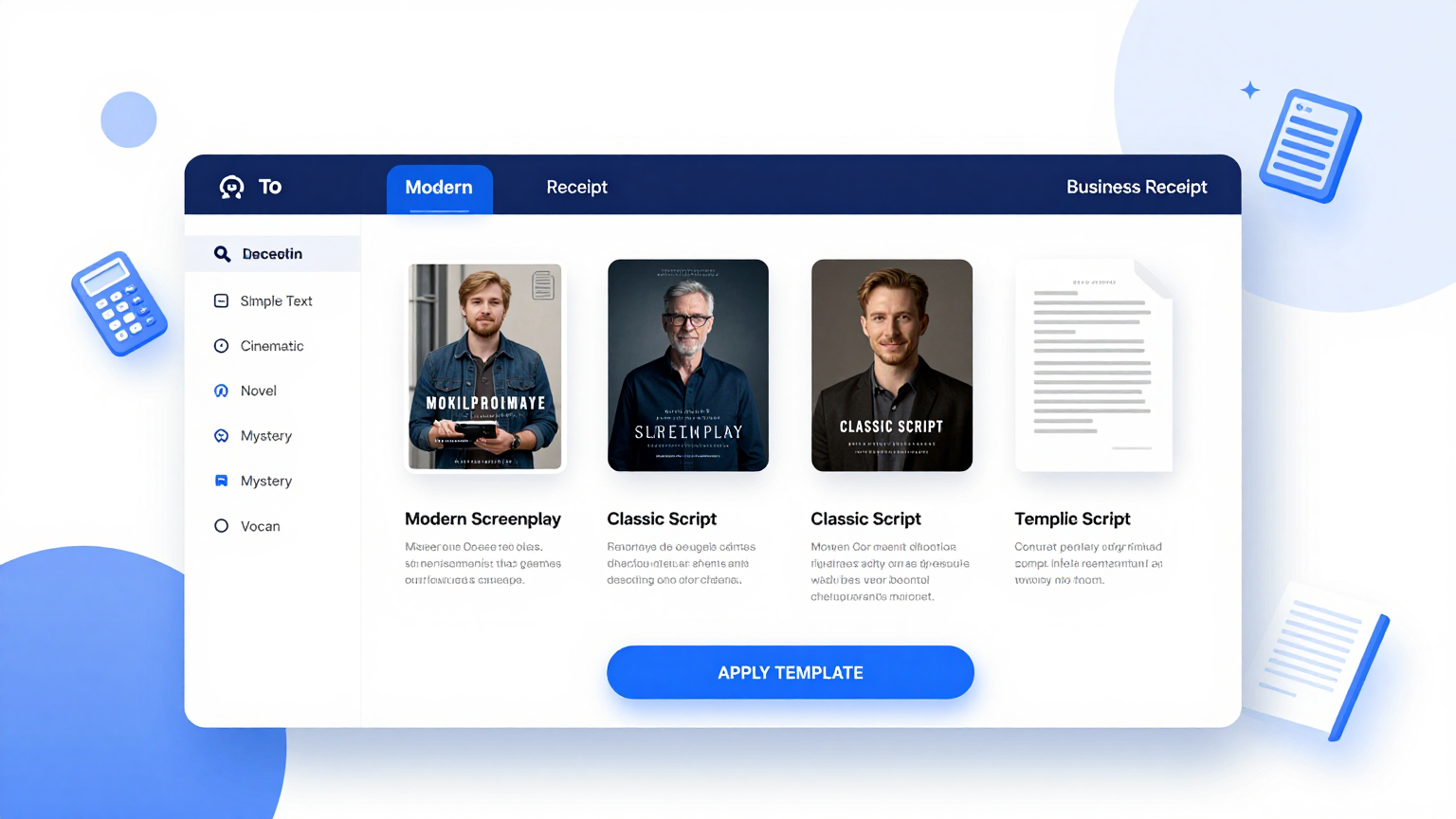 Template Selection Feature