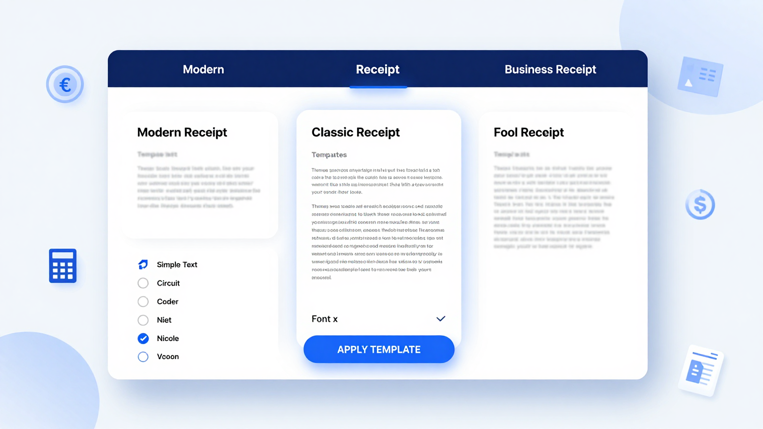 Professional Templates Feature