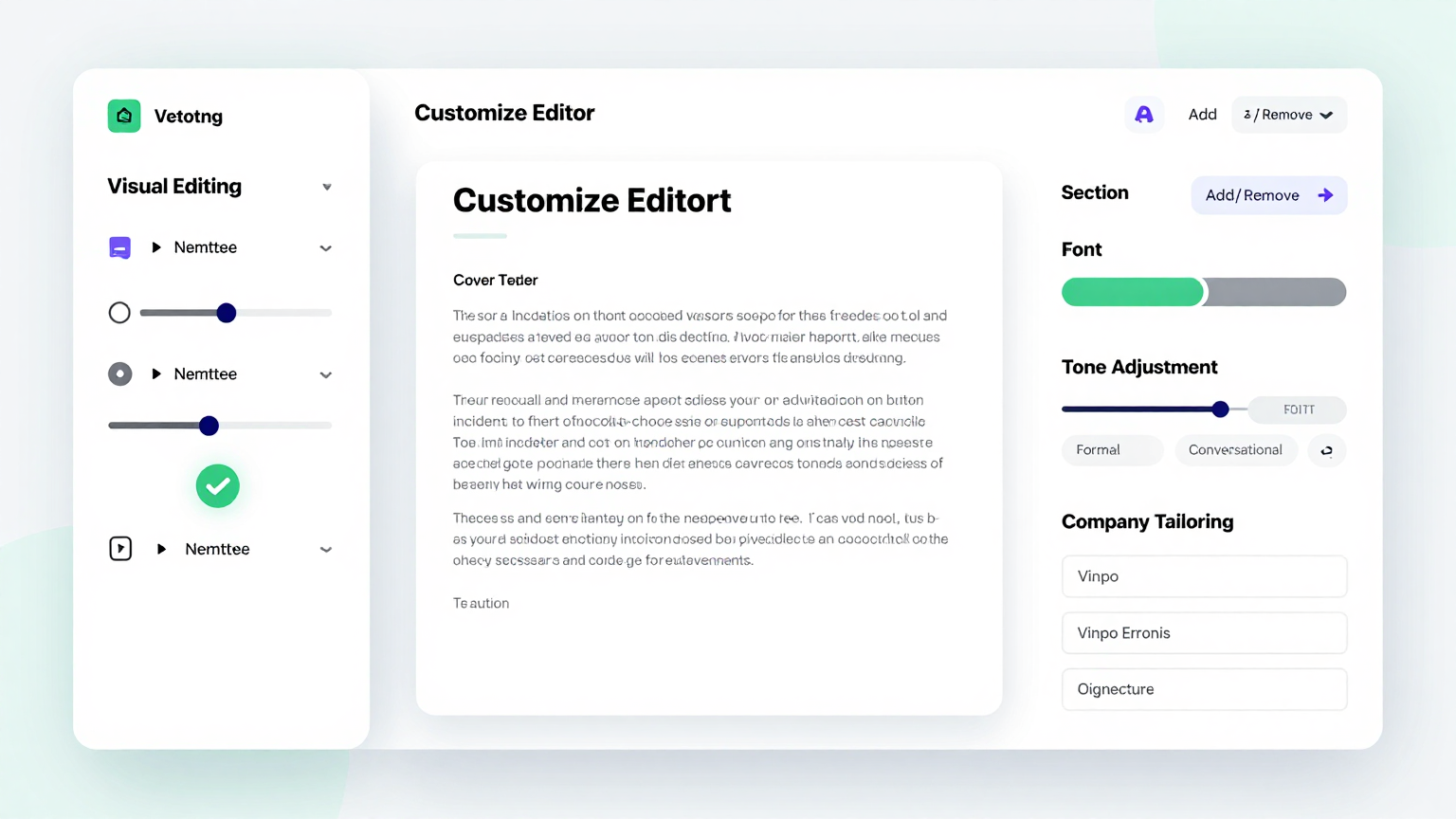 Online Editor Feature