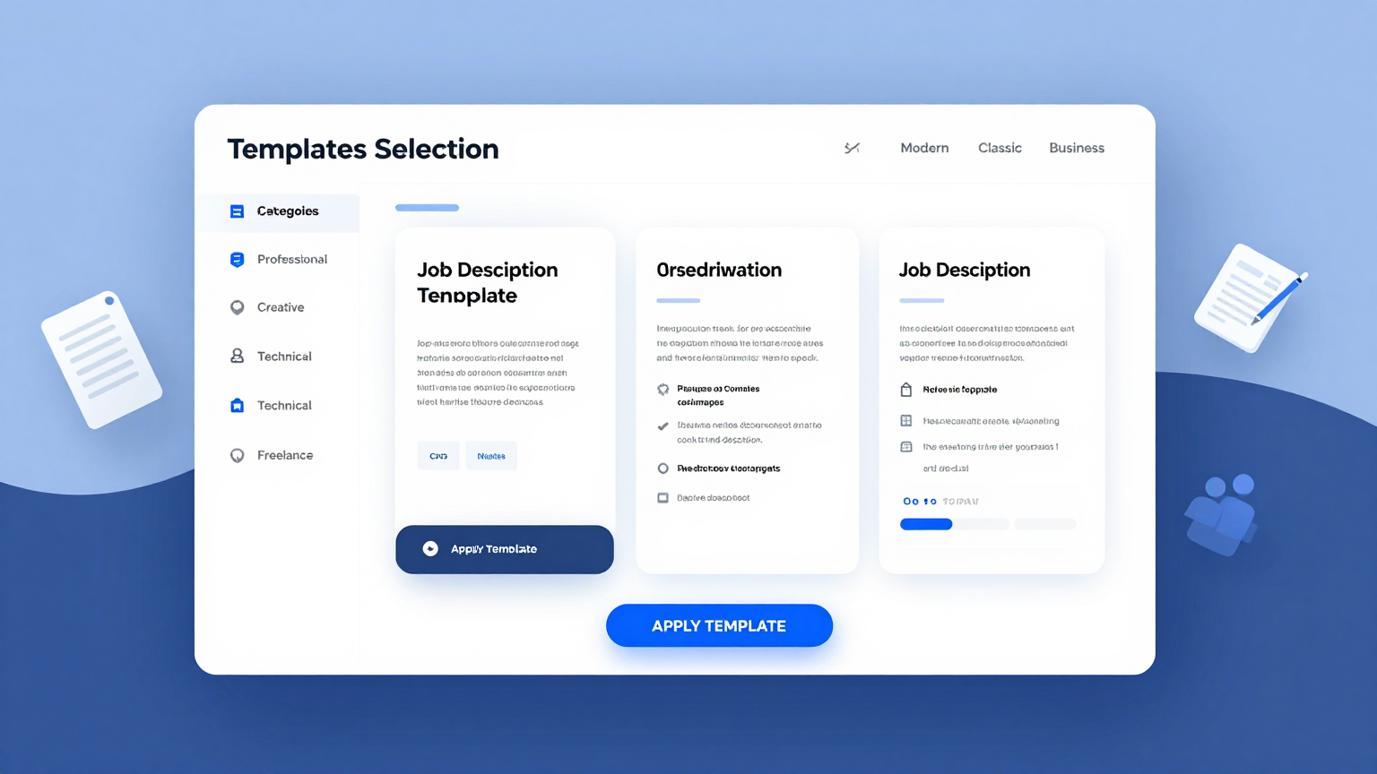 Template Selection Feature