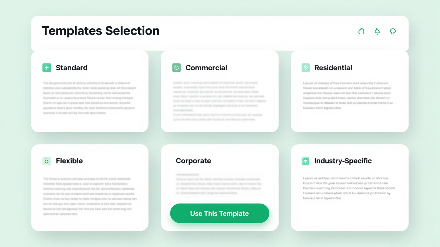 Template Selection Feature