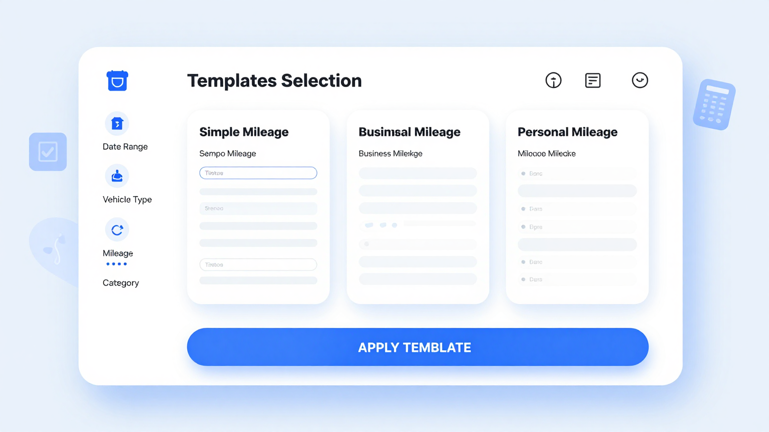 Template Selection Feature