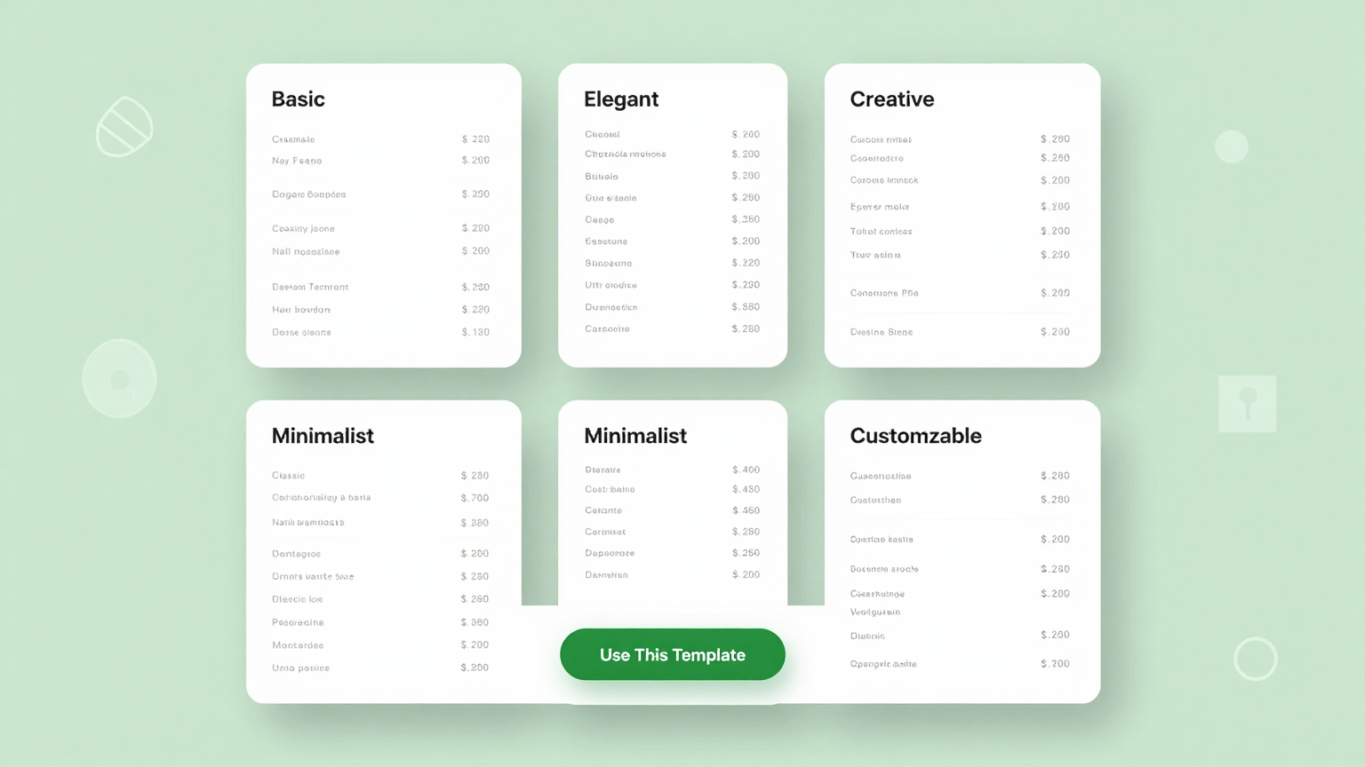 Template Selection Feature